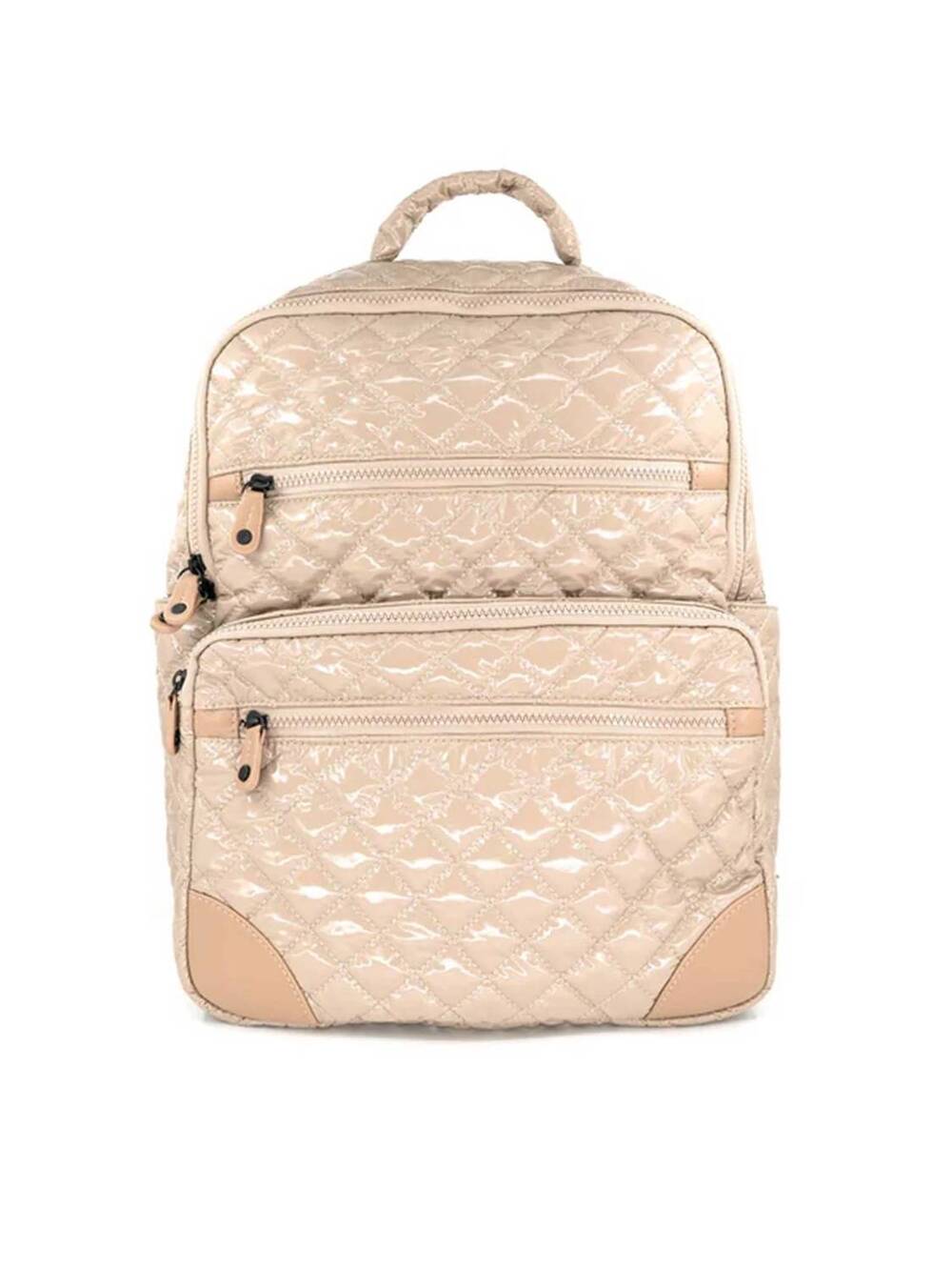 NEW BC HANDBAGS women's quilted backpack in nude